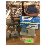 Weights, iron, tile, misc