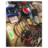 Jumper cables, air filter, battery, misc