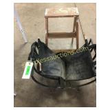 Step ladder, log rack