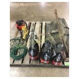 Palletfull,  charcoal, chainsaw, and misc.