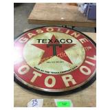 Texaco round sign, metal