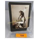 Native American Indian on photo card