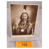 Native American Indian on photo card