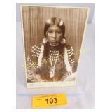 Native American Indian on photo card