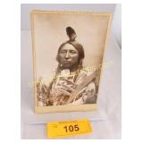 Native American Indian on photo card