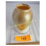 Signed Quesal art glass shade (hairline)