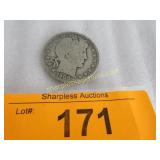 1908 Barber half dollar