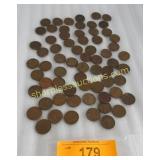 Collection of wheat pennies