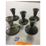 Sterling weighted candle holders
