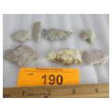 7 Native American artifact arrowheads
