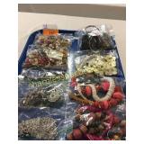 Tray full of jewelry