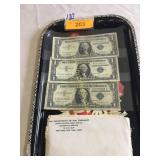 3 Silver certificates and 1972 set