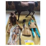 Horse Cowboys and girl on tray