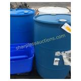 plastic barrels and tote