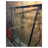 Bed frame and metal arch