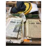 Hawkeye items, newspapers