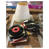 Lamp shade and records