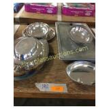 serving trays, silver plate