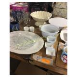 Glassware, serving trays