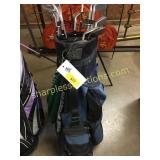Blue golf bag w/ cubs