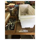 Street zombie costume, flatware, planters