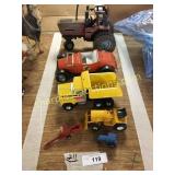Toy tractor, car, truck