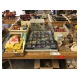 Old tins, radio/tv tubes, misc