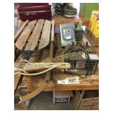 Sled, battery charger, misc