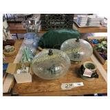 Light fixtures, vases, misc