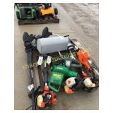Pallet of trimmers, pruners, misc