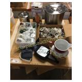 Pot, wine cooler, pitcher, xmas napkin rings