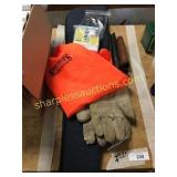 Gun bag, gloves, vest, misc