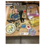 Bottles, utility stakes, knick knacks