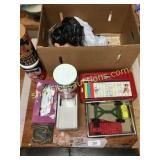 Toys, stamps, Quaker Oats containers, misc