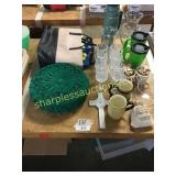 Stemware, thermos, bags, misc
