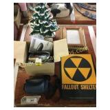 Kodak camera dock, sign, frames, xmas tree