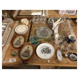 Plates, stemware, misc