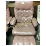 Leather chair/ottoman