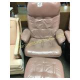 Leather chair/ottoman