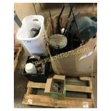 Bird cage, canes, misc