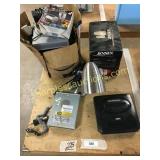 Electronics, desk light, misc