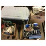 Pallet of storage trunk, household items