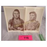 2 Picture postcards of Native Americans