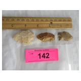 3 Chipped stone arrow heads