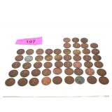 Collection of wheat pennies