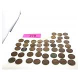 Collection of wheat pennies