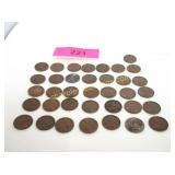 Collection of wheat pennies