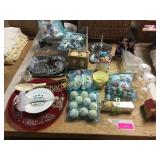 Figurines, golf balls, misc