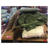 Pillows, blanket