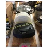 Sony radio, pans, double broiler